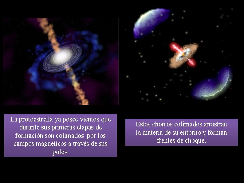 La protoestrella ya posee vientos que durante sus primeras etapas de formación son colimados