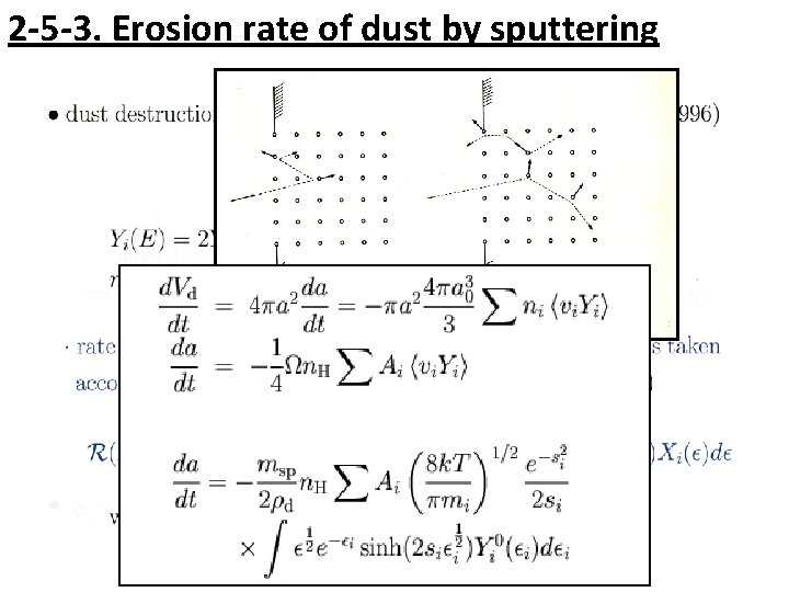 2 -5 -3. Erosion rate of dust by sputtering 