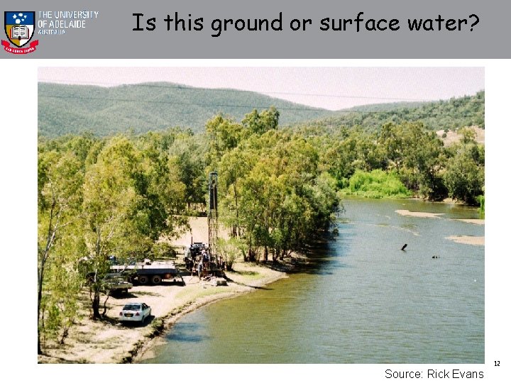 Is this ground or surface water? Source: Rick Evans 12 