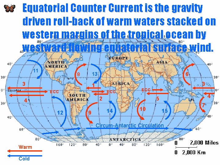 Equatorial Counter Current is the gravity driven roll-back of warm waters stacked on western