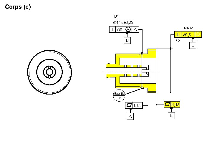 Corps (c) B 1 47, 5± 0, 25 0 M M 60 x 1