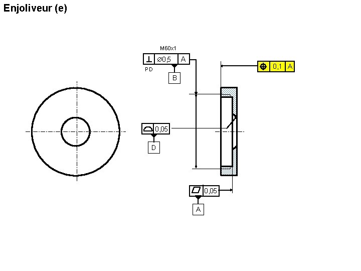 Enjoliveur (e) M 60 x 1 A 0, 5 0, 1 A PD B