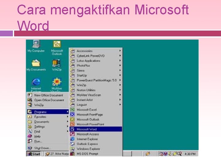 Cara mengaktifkan Microsoft Word 