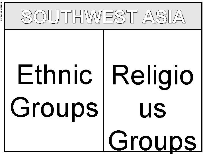 © Brain Wrinkles SOUTHWEST ASIA Ethnic Religio Groups us Groups 