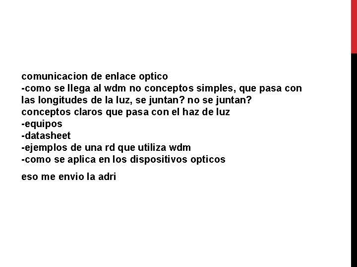 comunicacion de enlace optico -como se llega al wdm no conceptos simples, que pasa