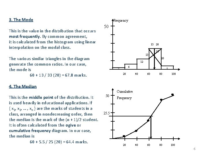 3. The Mode This is the value in the distribution that occurs most frequently.