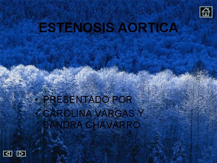 ESTENOSIS AORTICA • PRESENTADO POR • CAROLINA VARGAS Y SANDRA CHAVARRO 