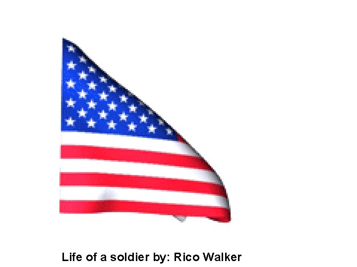 Life of a soldier by: Rico Walker 