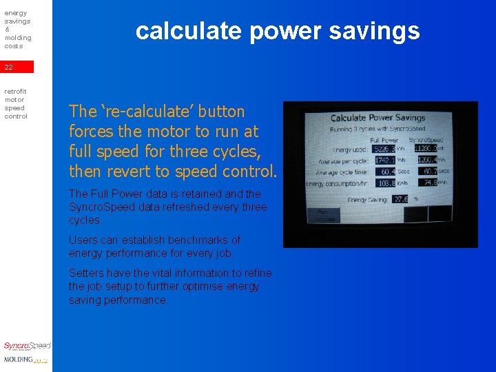 energy savings & molding costs calculate power savings 22 retrofit motor speed control The