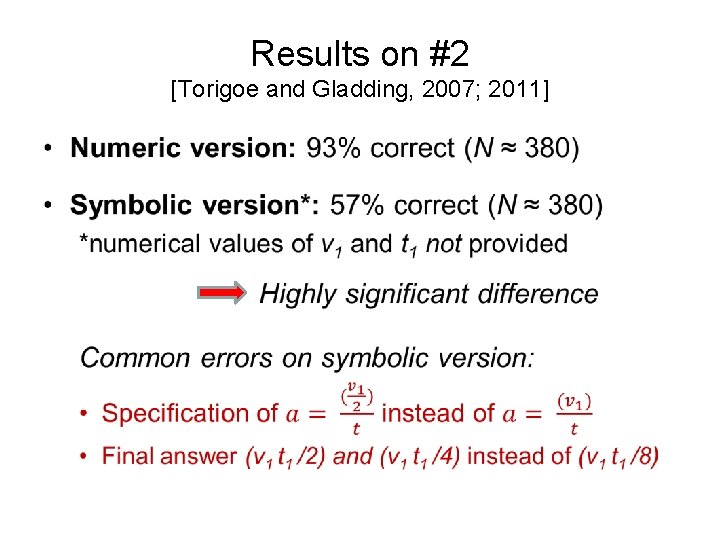 Results on #2 [Torigoe and Gladding, 2007; 2011] • 