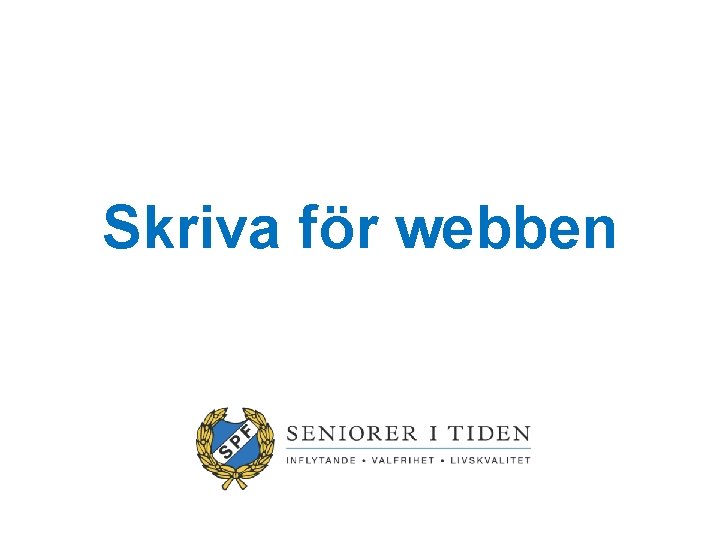 Skriva för webben 