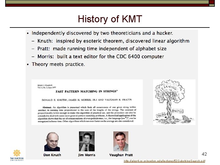 History of KMT Computer Science Dept. Summer 2015: July 28 CS 146: Data Structures