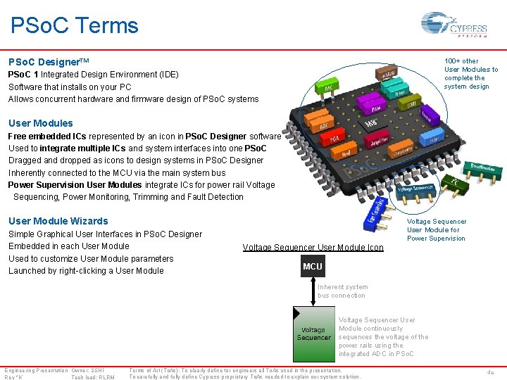 PSo. C Terms PSo. C Designer™ 100+ other User Modules to complete the system