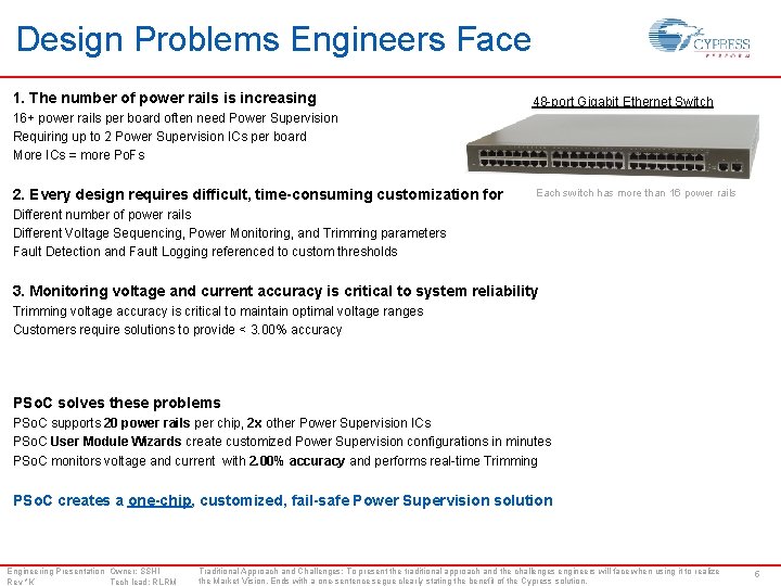 Design Problems Engineers Face 1. The number of power rails is increasing 48 -port