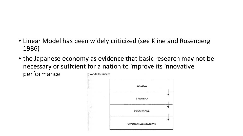  • Linear Model has been widely criticized (see Kline and Rosenberg 1986) •