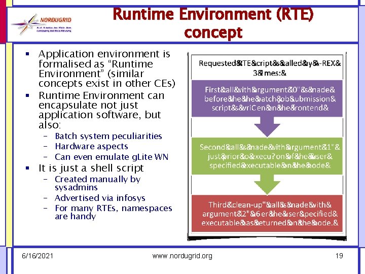 Runtime Environment (RTE) concept § Application environment is formalised as “Runtime Environment” (similar concepts