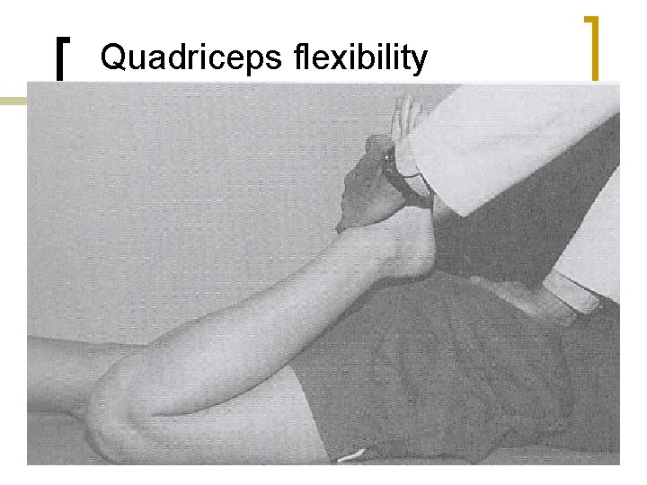 Quadriceps flexibility 