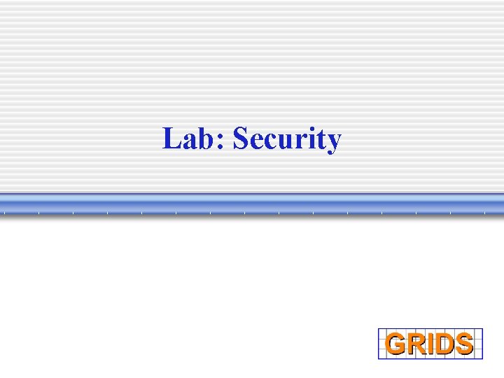 Lab: Security 