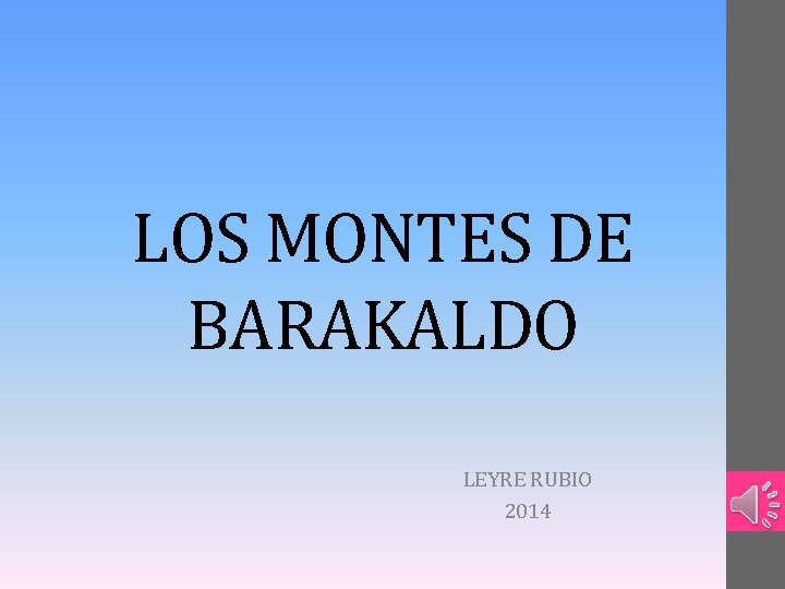 LOS MONTES DE BARAKALDO LEYRE RUBIO 2014 