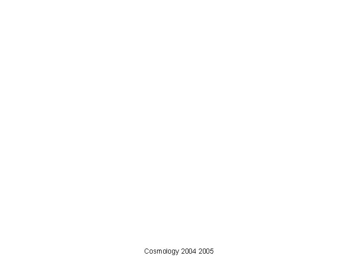 Cosmology 2004 2005 