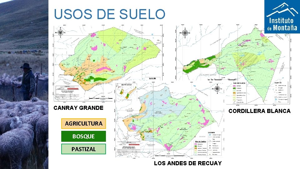 USOS DE SUELO CANRAY GRANDE CORDILLERA BLANCA AGRICULTURA BOSQUE PASTIZAL LOS ANDES DE RECUAY