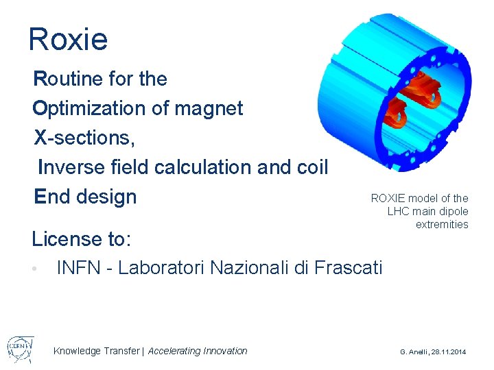 Roxie Routine for the Optimization of magnet X-sections, Inverse field calculation and coil End