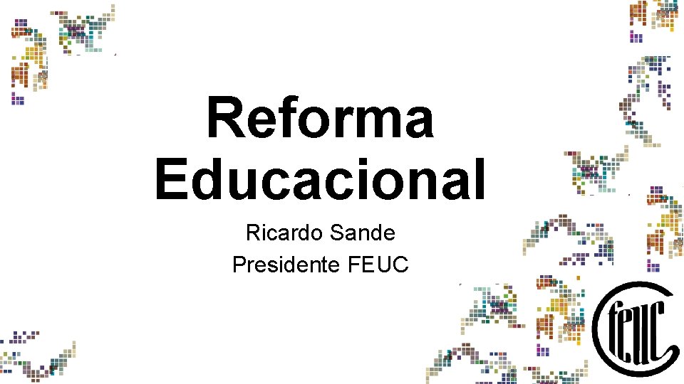Reforma Educacional Ricardo Sande Presidente FEUC 