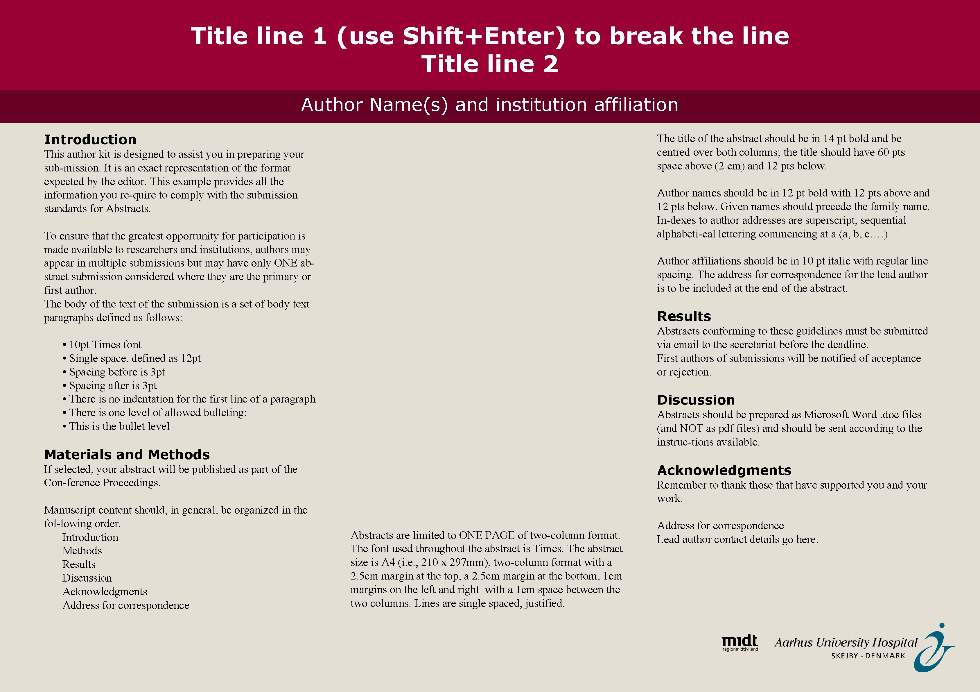 Title Line Guide Title line 1 use ShiftEnter to break the