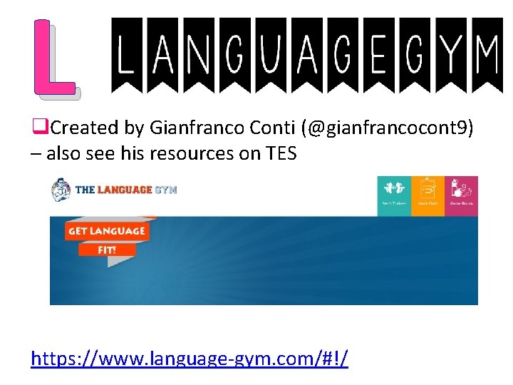 L q. Created by Gianfranco Conti (@gianfrancocont 9) – also see his resources on