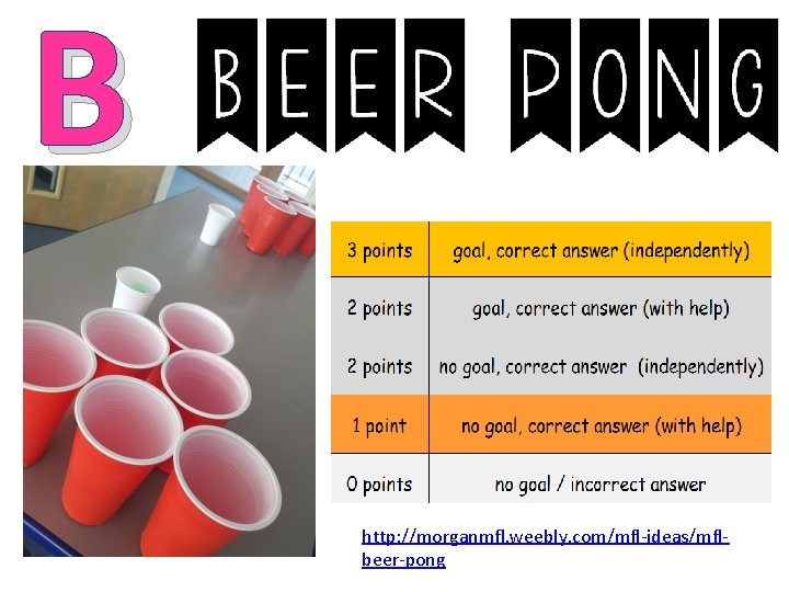 B http: //morganmfl. weebly. com/mfl-ideas/mflbeer-pong 