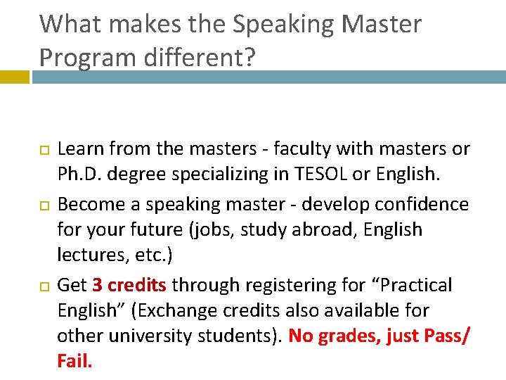 What makes the Speaking Master Program different? Learn from the masters - faculty with