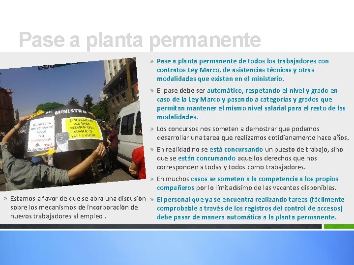 Pase a planta permanente » Pase a planta permanente de todos los trabajadores contratos