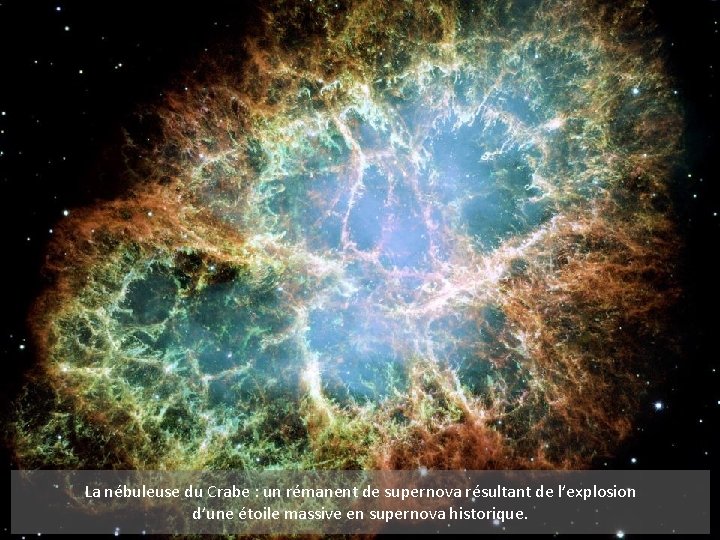 La nébuleuse du Crabe : un rémanent de supernova résultant de l’explosion d’une étoile