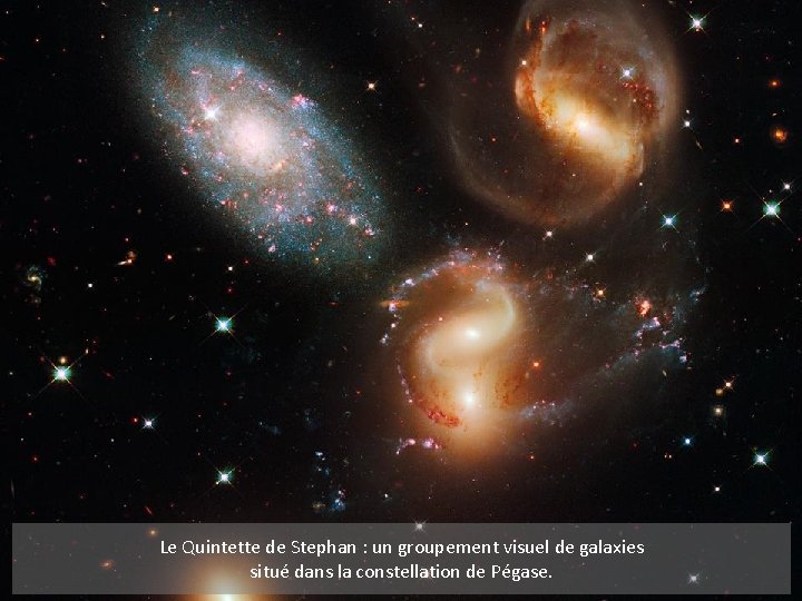 Le Quintette de Stephan : un groupement visuel de galaxies situé dans la constellation