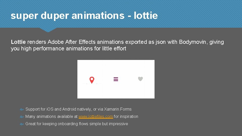 super duper animations - lottie Lottie renders Adobe After Effects animations exported as json