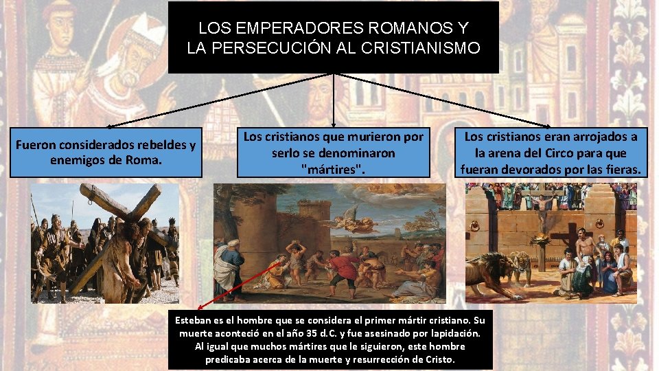 LOS EMPERADORES ROMANOS Y LA PERSECUCIÓN AL CRISTIANISMO Fueron considerados rebeldes y enemigos de LOS EMPERADORES ROMANOS Y LA PERSECUCIÓN AL CRISTIANISMO Fueron considerados rebeldes y enemigos de