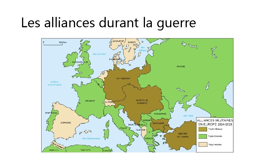 Les alliances durant la guerre 