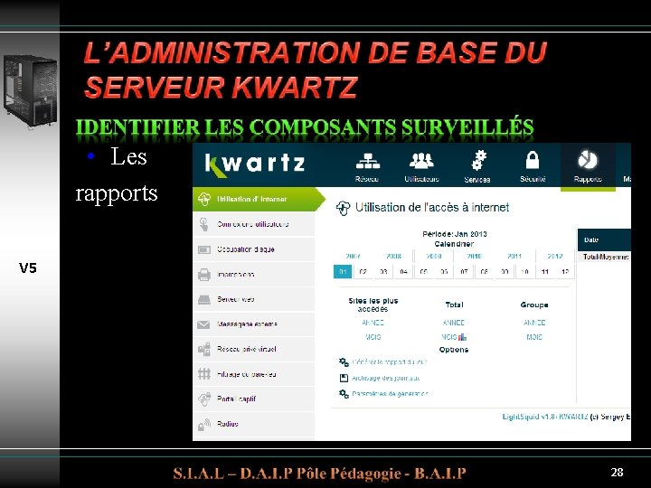 • Les rapports V 5 28 • Les rapports V 5 28