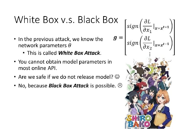 White Box v. s. Black Box • 