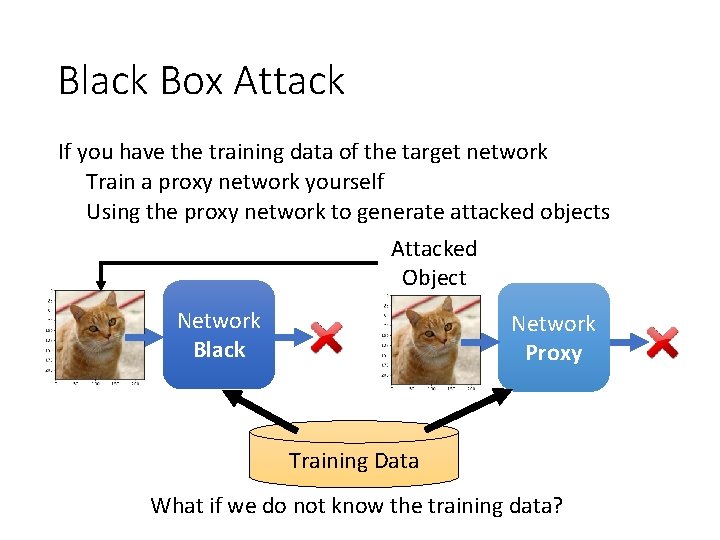 Black Box Attack If you have the training data of the target network Train