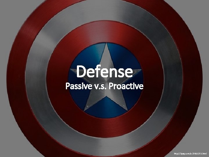 Defense Passive v. s. Proactive http: //3 png. com/a-27051273. html 