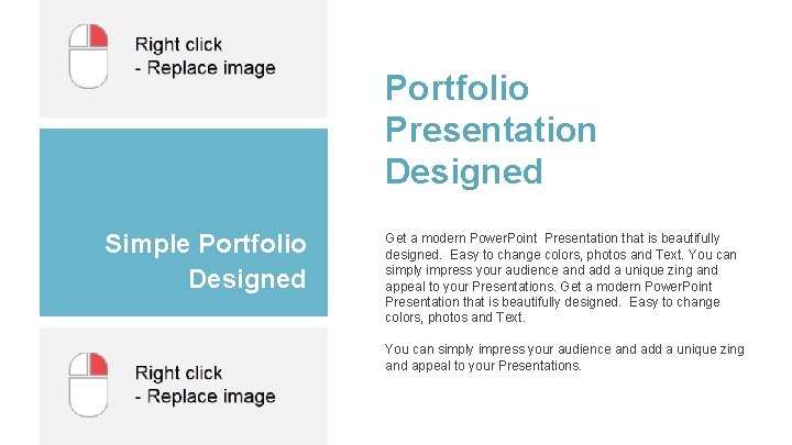Portfolio Presentation Designed Simple Portfolio Designed Get a modern Power. Point Presentation that is