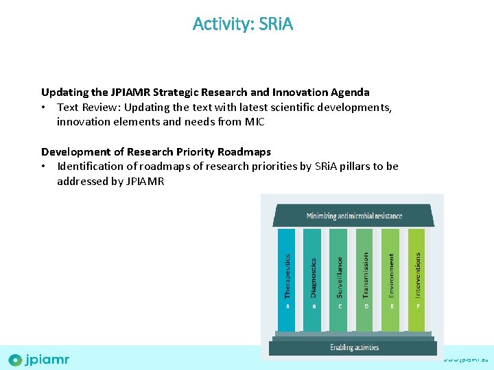 Activity: SRi. A Updating the JPIAMR Strategic Research and Innovation Agenda • Text Review: