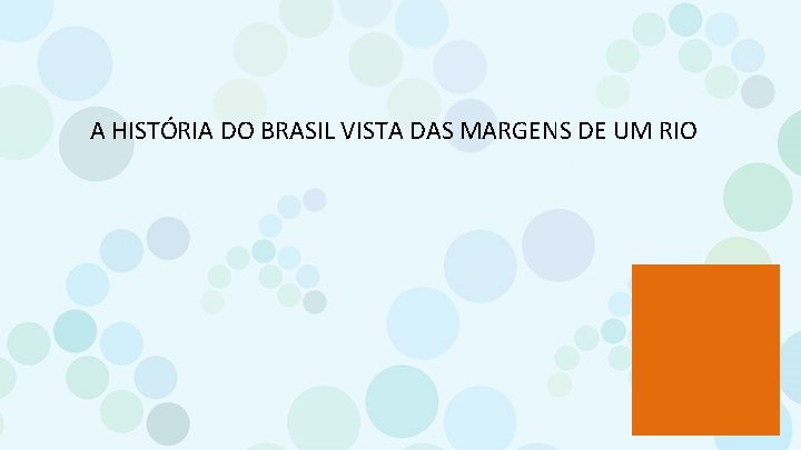 A HISTÓRIA DO BRASIL VISTA DAS MARGENS DE UM RIO 
