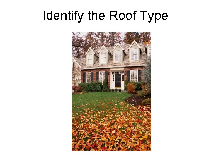 Identify the Roof Type 