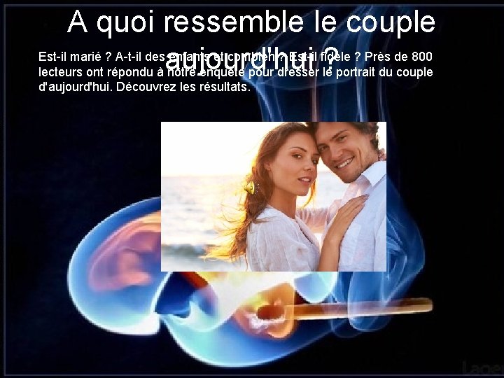 A quoi ressemble le couple Est-il marié ? A-t-il des enfants et combien ?