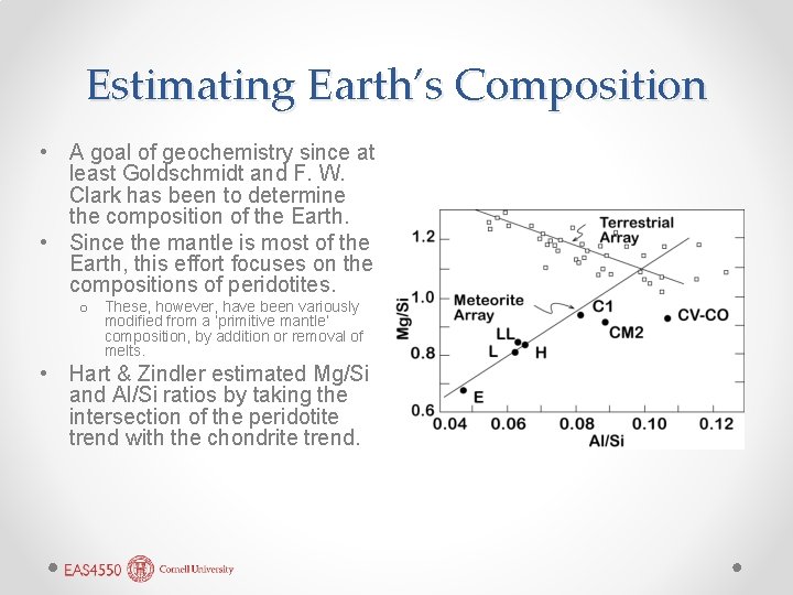 Estimating Earth’s Composition • A goal of geochemistry since at least Goldschmidt and F.