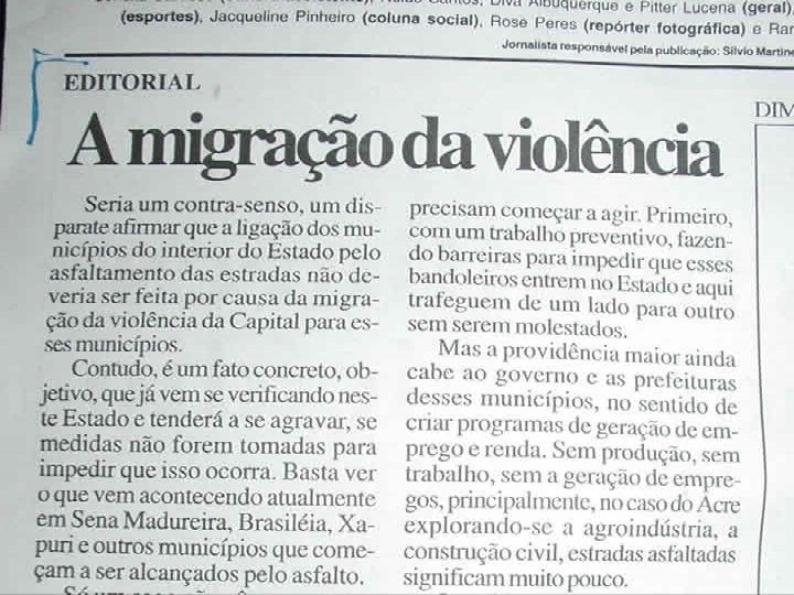 Gazeta, Rio Branco 5/12/01 p. 2 