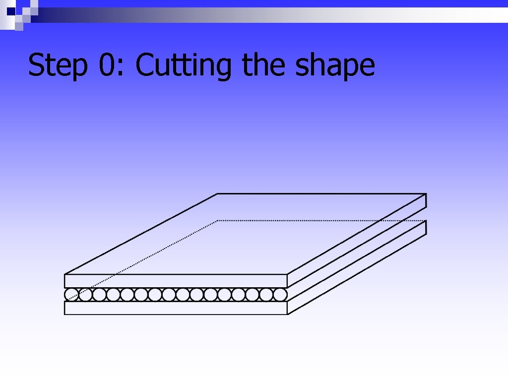 Step 0: Cutting the shape 