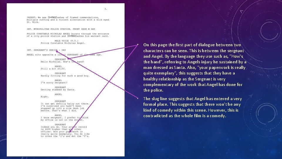 • On this page the first part of dialogue between two characters can • On this page the first part of dialogue between two characters can